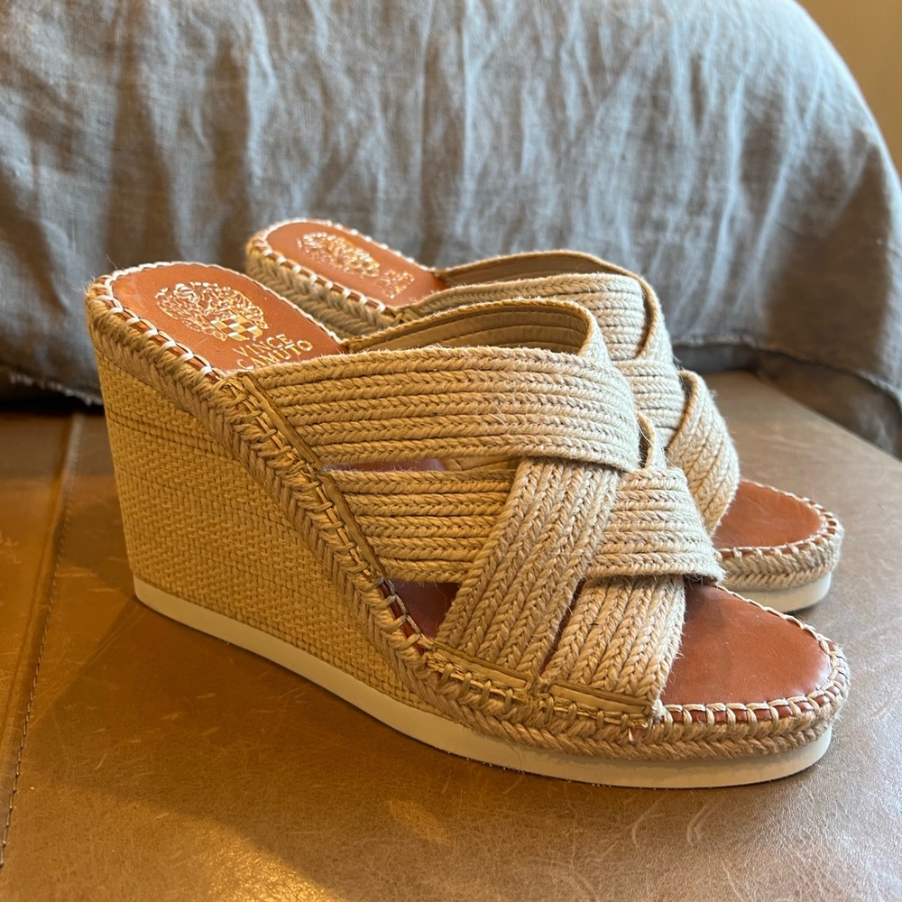 Vince Camuto Wedges- only worn around the house to see if they fit